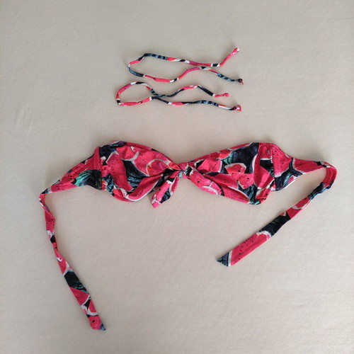 Oysho strapless bikini top used, colorful, size M