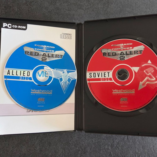 Red Alert 2 PC game used, Greek edition, 2 CDs with manual
