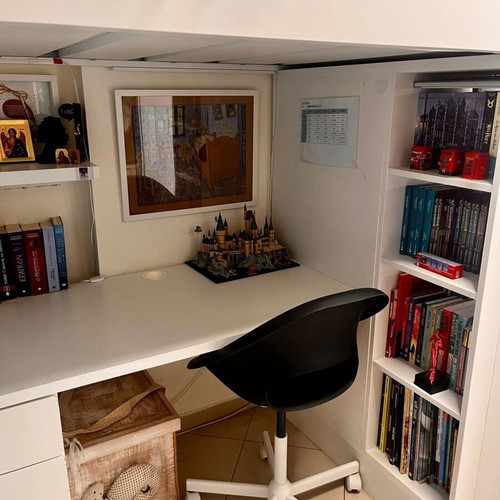 IKEA SMÅSTAD loft bed with desk, drawers and shelves, used