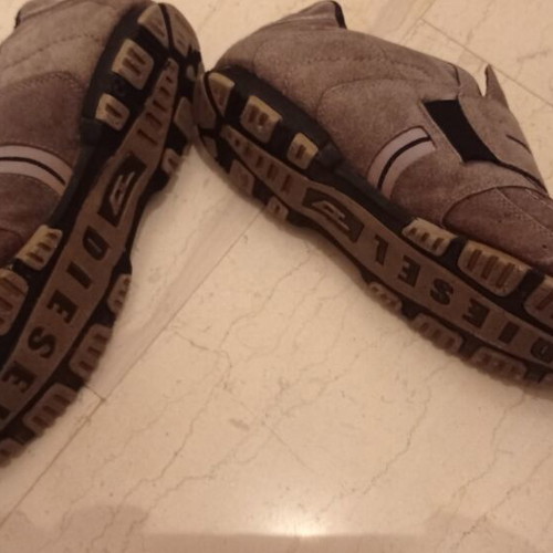 Diesel men's casual shoes used, size 42, beige and brown