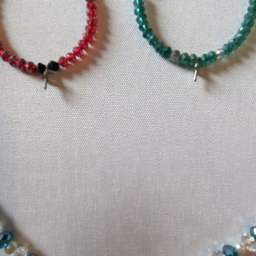 Bracelets with stones like new, set of 3 colorful handmade