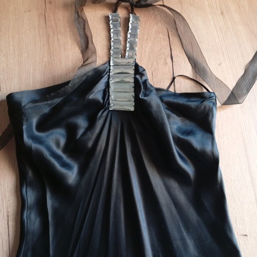 BSB satin black dress size L like new