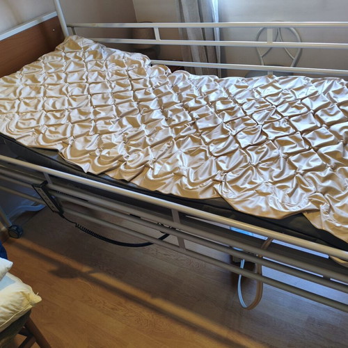 Hospital bed with extra anatomical mattress and wheelchair like new