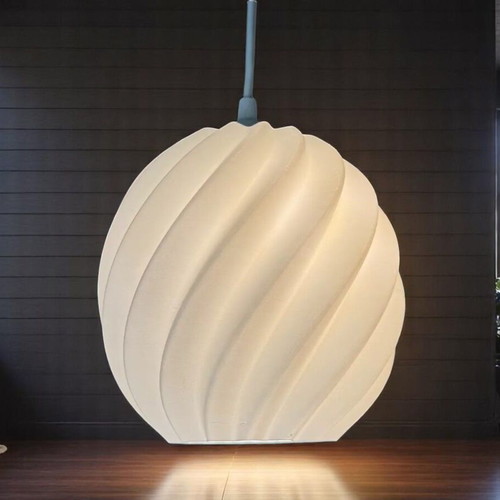 Wavy Light Sculpture new, modern 3D printed ceiling light
