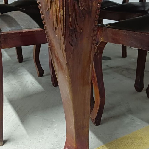 Antique dining set used with lion legs and claw feet