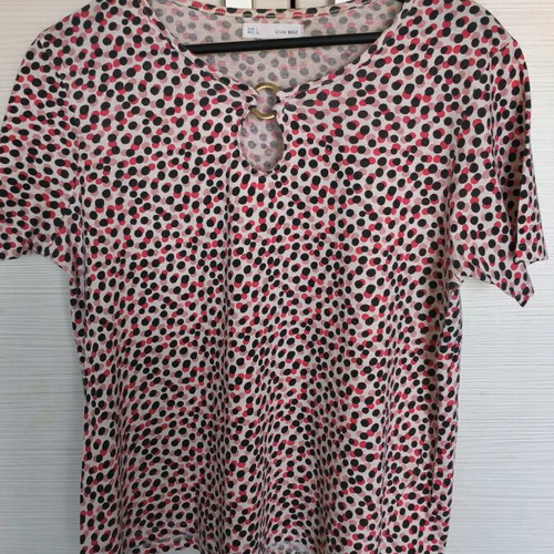 Women's blouse polka dot pattern used, size L