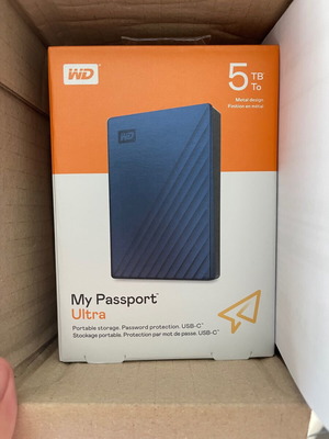 WD 5TB HDD за Mac (USB-C) Метален дизайн