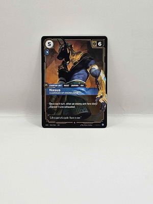 League of Legends Riftbound Vendetta Nasus Guardian of Knowledge V.1 Rare card