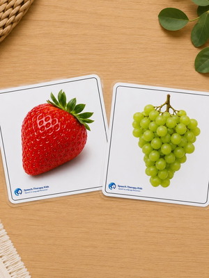 Fruit Cards set of 18, like new, laminated for durability
