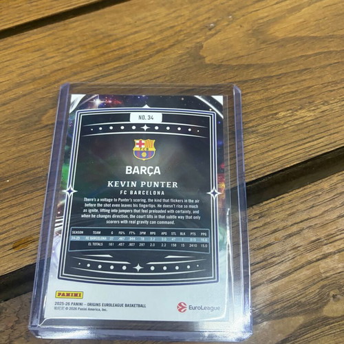 2025-26 Panini Origins Euroleague Kevin Punter Clouds SP card new