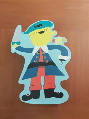 Wooden children's wall light Dutch made new