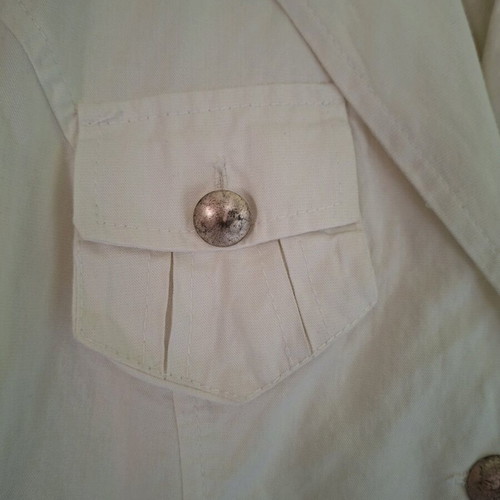 Safari jacket white like new, summer, fitted waist