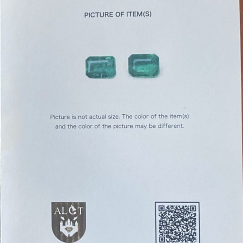 Emerald gemstones 1.71 ct natural octagon cut