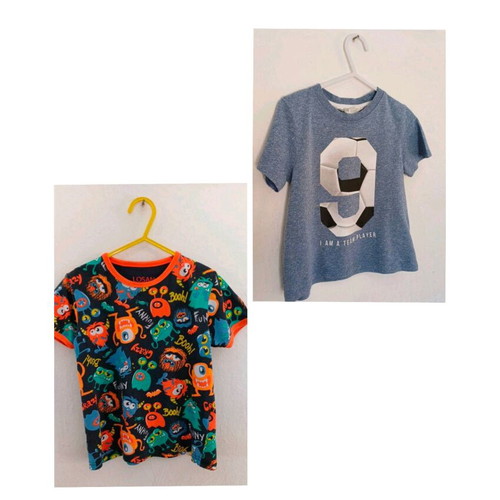 Losan and H&M short-sleeve shirts used, size 98 cm