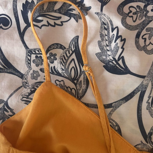 Bershka dress size L orange like new with adjustable straps