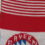 Bayern Munich knitted scarf new, white and red stripes, 70% wool