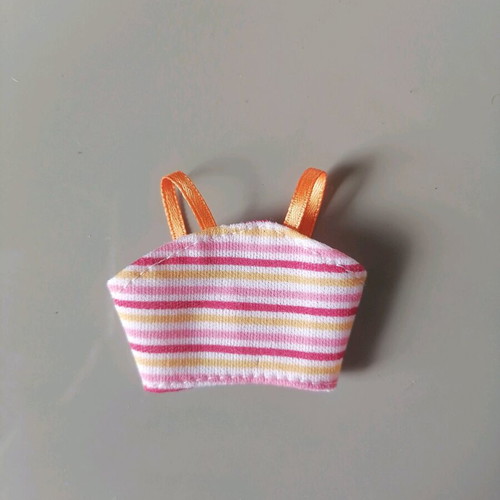 Barbie top used, striped short