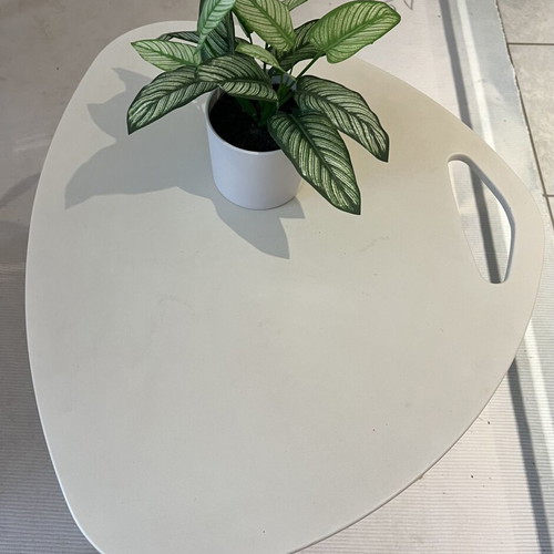 IKEA Dave adjustable white side table