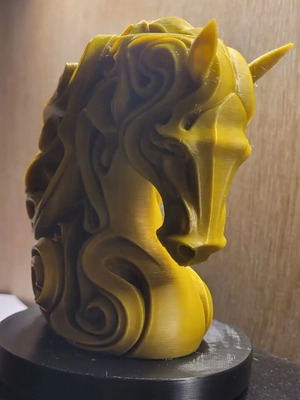 Decorative horse sculpture new, abstract 3D printed