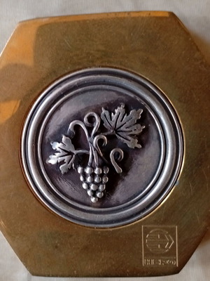 Ilias Lalaounis decorative press papier new, brass with silver medal
