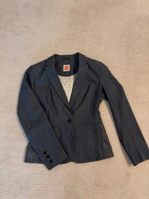 Hugo Boss tailored wool blazer women's jacket like new, dark gray