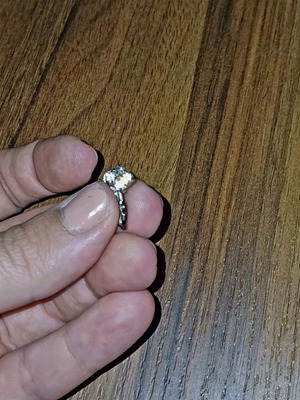 Vintage silver earring 925 like new with 4 zircon