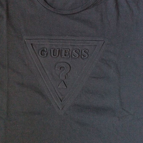 Guess men's black t-shirt with embossed design like new, size XL
