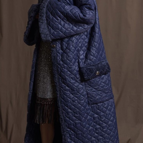 Long purple jacket with hood The Jerkins used