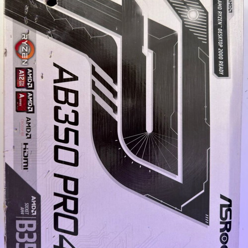 Asrock AB350 Pro4 motherboard used with one broken USB 3 pin, fully functional