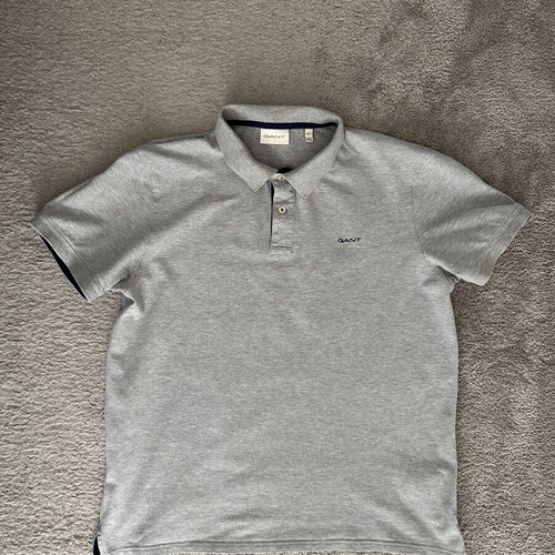 Gant Men Contrast Pique Polo Shirt L like new, gray
