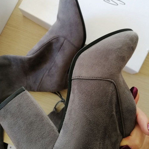 Sante over-the-knee boots new, size 38, gray suede