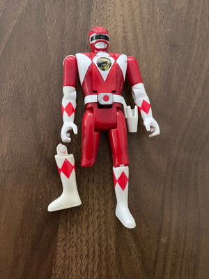 Φιγούρα Red Power Ranger μεταχειρισμένη, σπασμένη με όπλο