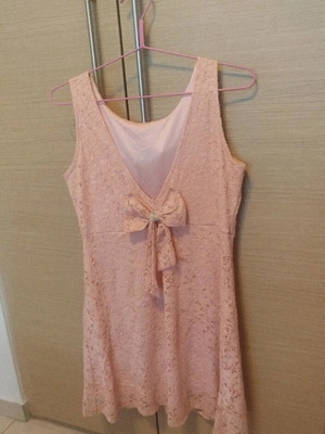 Miss Daisy Italy Midi Dress with Bow new, Pink Dusty Apple, Size M/L