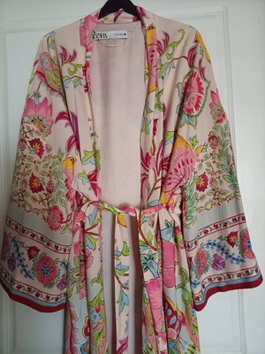Zara Μακρύ Boho Floral Κιμονό σαν καινούργιο, μέγεθος M, πολύχρωμο