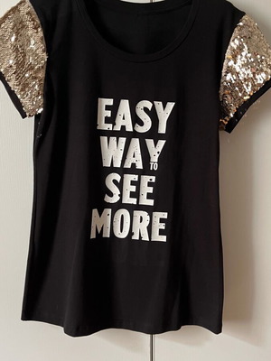 Sequin blouse black like new, size M
