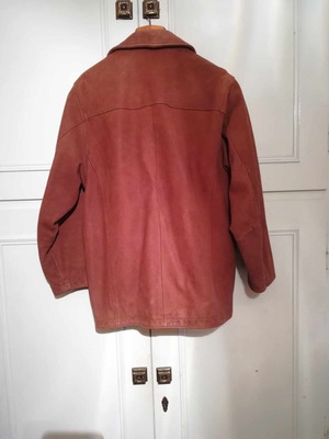 Leather jacket brown used, size L