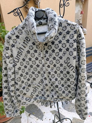 Jacket synthetic fur light gray, new, size S/M
