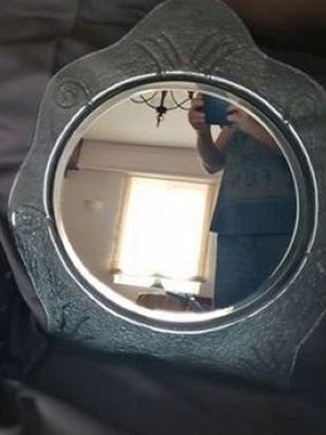 Mirror with sandblasting imported new, rare piece