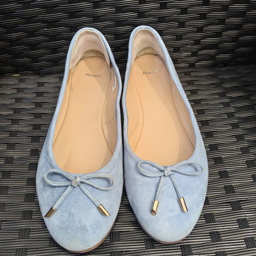 Bata ballerinas used, size 38, natural suede, blue