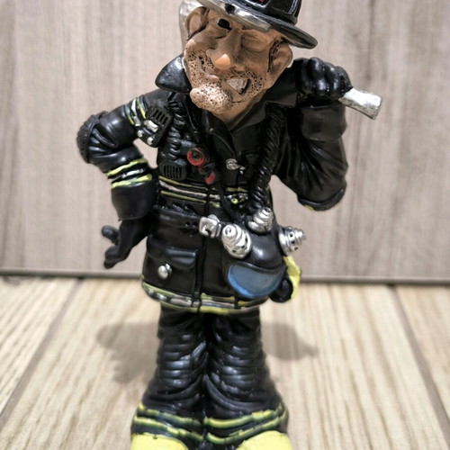 Decorative firefighter sculpture new, resin 16cm