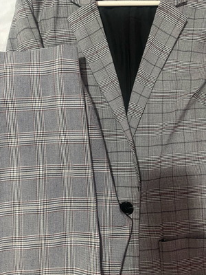 Women's gray checkered suit H&M like new