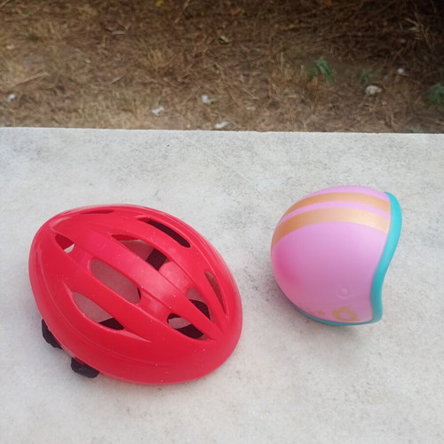 Set of 2 doll helmets accessories