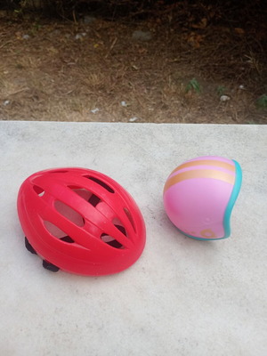 Set of 2 doll helmets accessories
