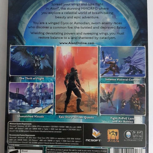 Aion The Tower of Eternity Steelbook Edition used for PC