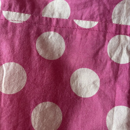 Polka Dot Dress strapless, used, white and pink