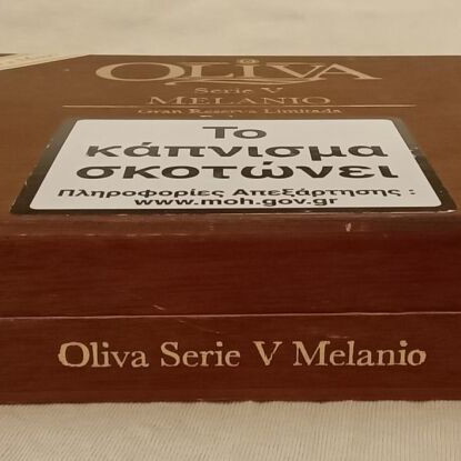 Oliva Melanio Serie V Gran Reserva Limitada Robusto wooden cigar box used