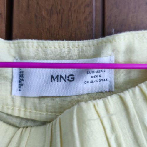 Mango women's yellow pants size L, new