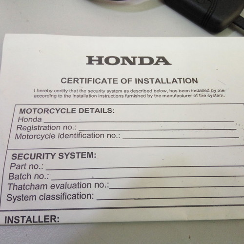 Moto Honda alarms new