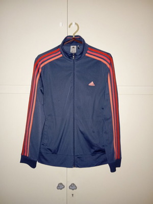 Adidas Climalite retro women's jacket used, blue XL