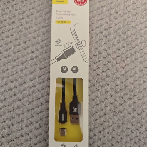 Baseus Insnap Magnetic Type-C Charging Cable new, 100cm braided